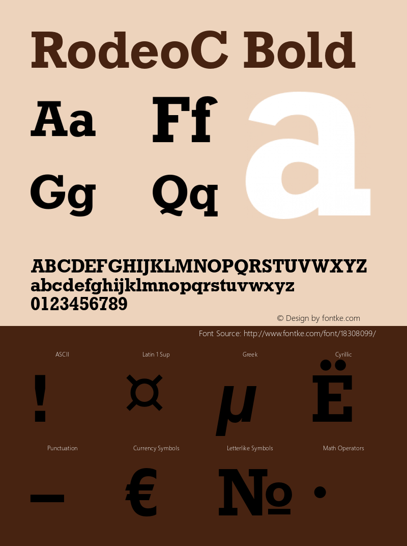 RodeoC Bold OTF 1.0;PS 003.001;Core 116;AOCW 1.0 161 Font Sample