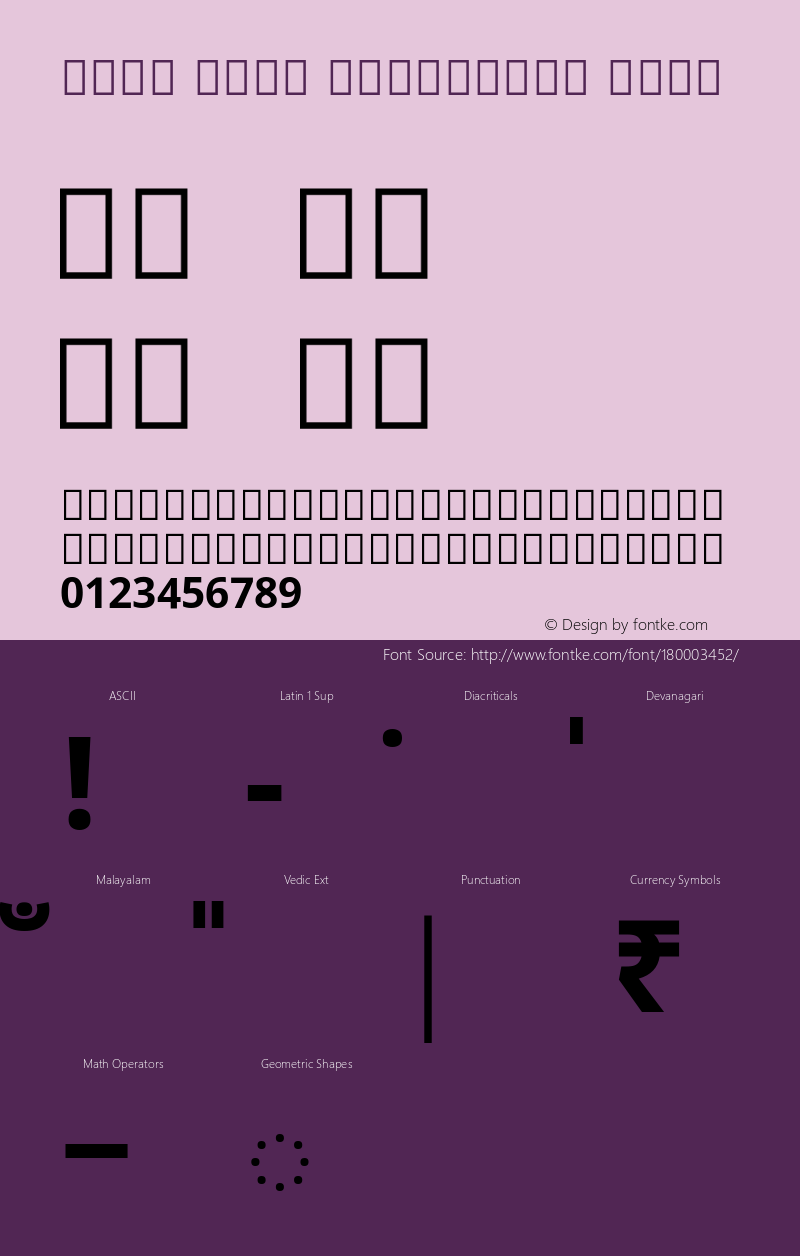 Noto Sans Malayalam Bold Version 2.000; ttfautohint (v1.8.2)图片样张