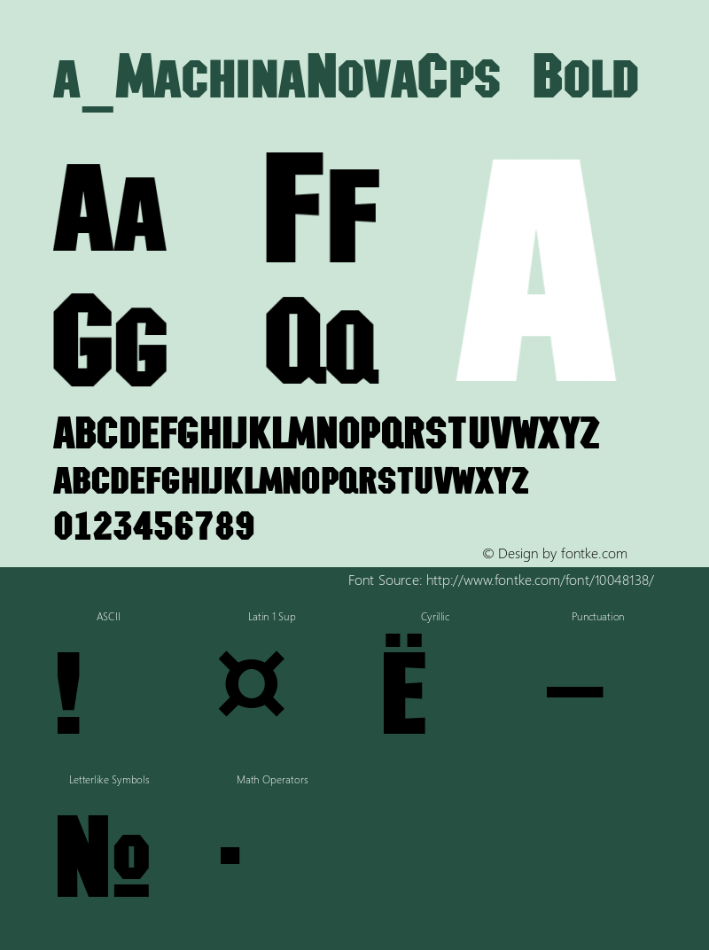 a_MachinaNovaCps Bold 01.03 Font Sample