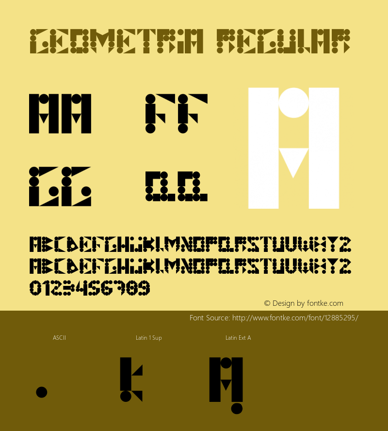 Geometria Regular Version 2; April 2002 Font Sample