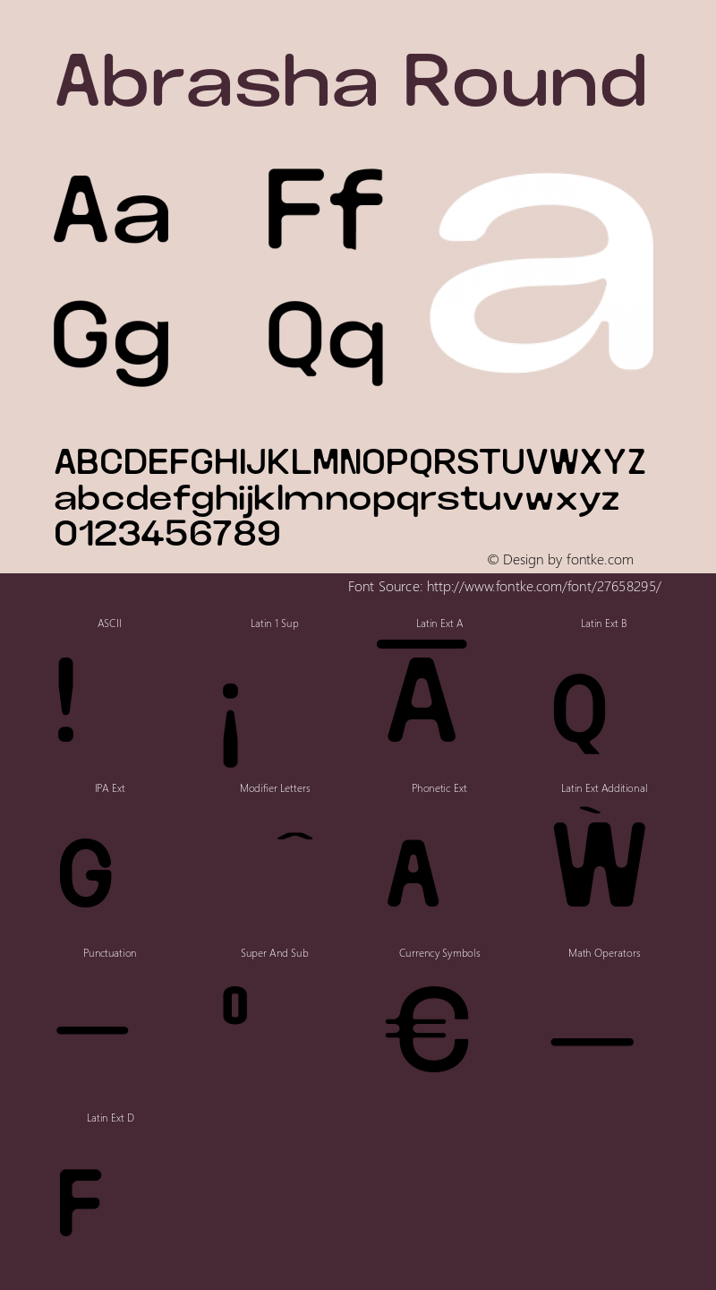 Abrasha-Round 0.1.0 Font Sample