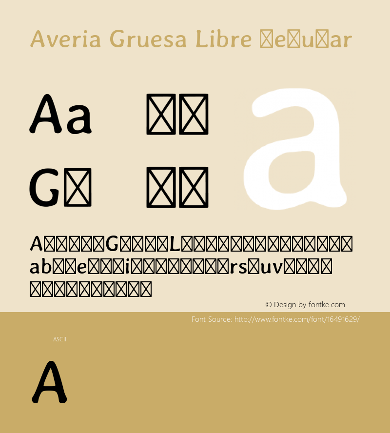 Averia Gruesa Libre Regular Version 1.001 Font Sample