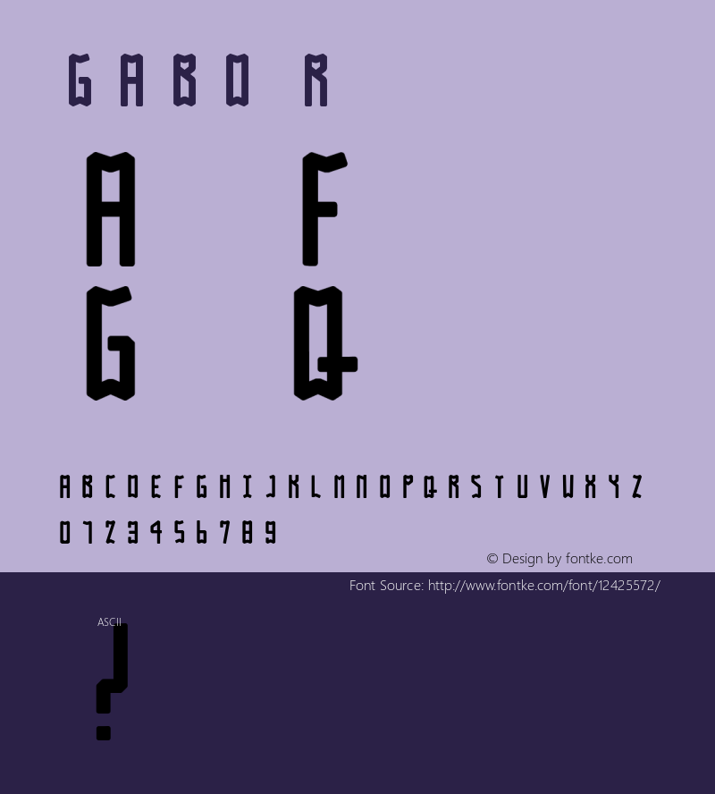 GABO Regular Version 1.0 Font Sample