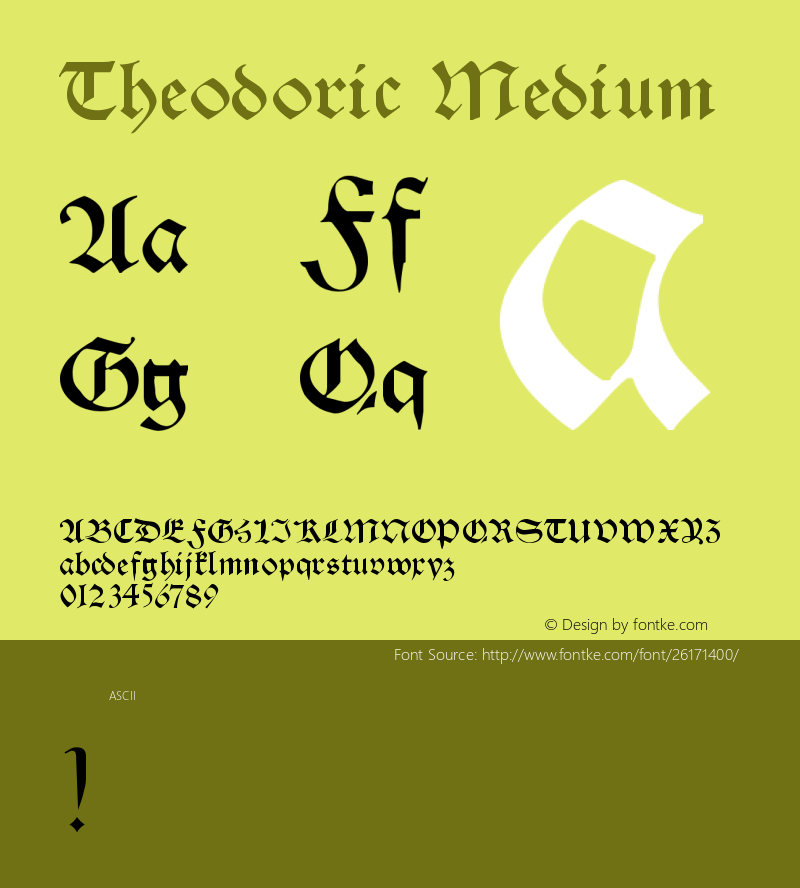 Theodoric Version 001.000 Font Sample