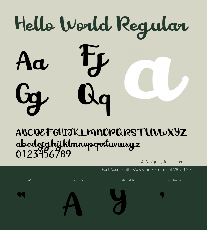 Hello World Version 1.002;Fontself Maker 3.5.1 Font Sample