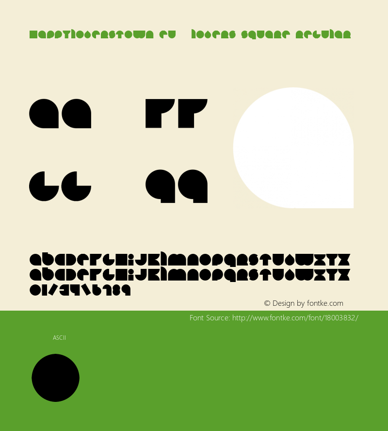 HAPPYLOVERSTOWN.EU - Lovers Square Regular Version 1.000 Font Sample