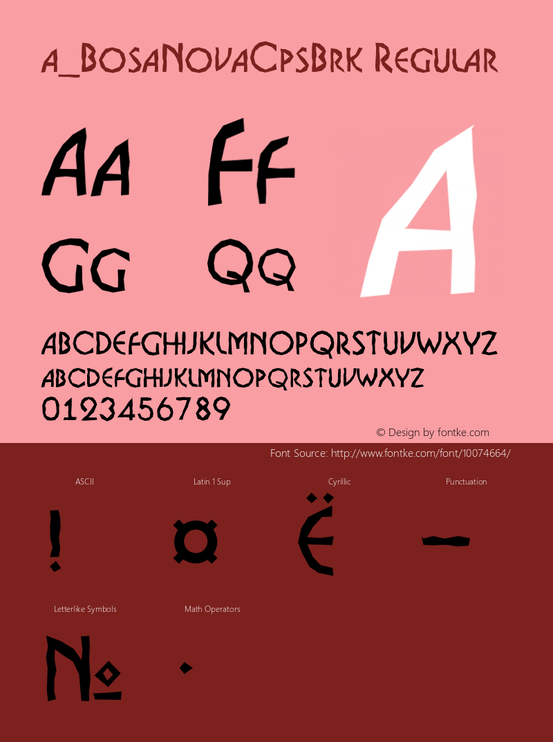 a_BosaNovaCpsBrk Regular 01.03 Font Sample