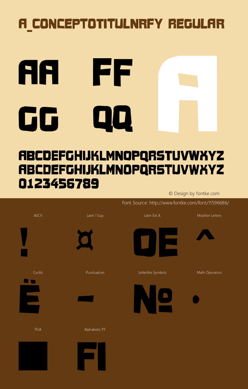 a_ConceptoTitulNrFy Regular 01.02 Font Sample