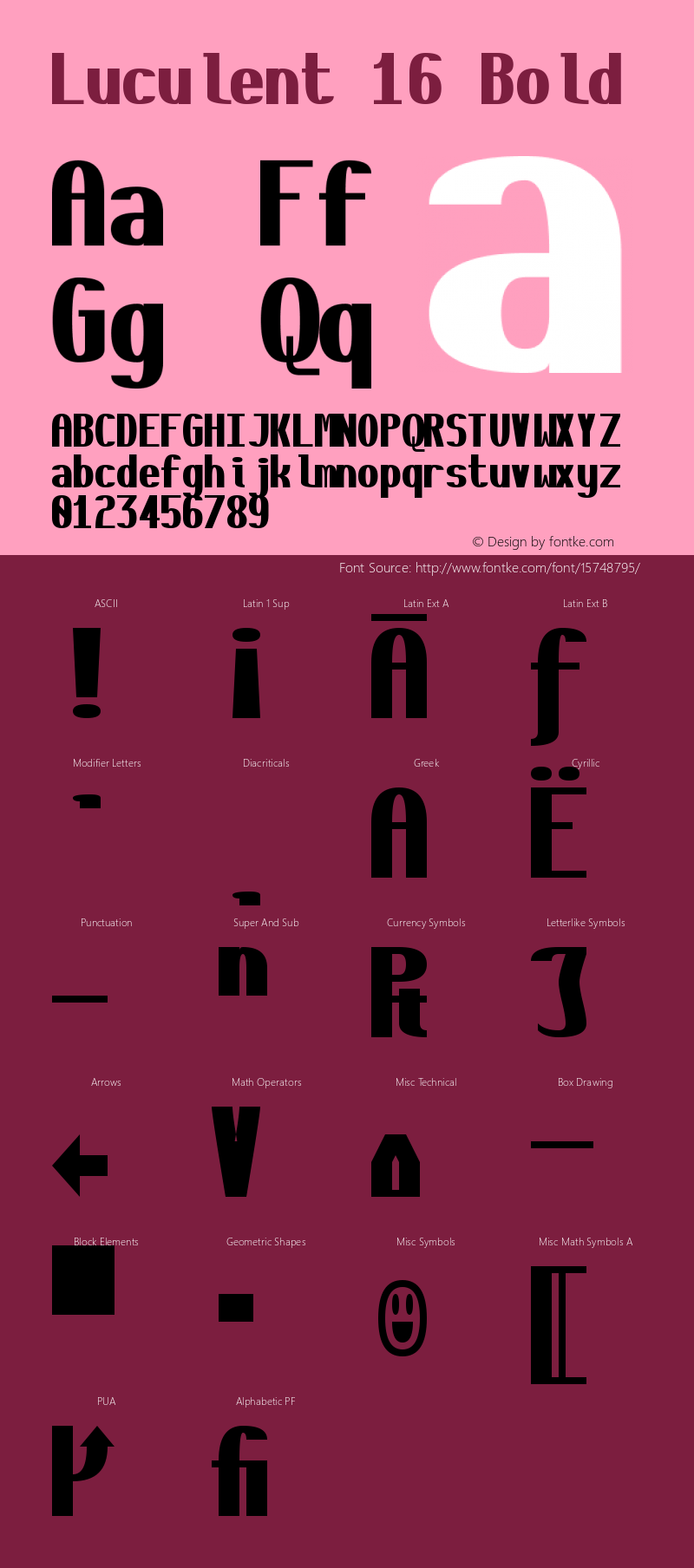 Luculent 16 Bold Version 2.0.0-b4b12eb282a3 Font Sample