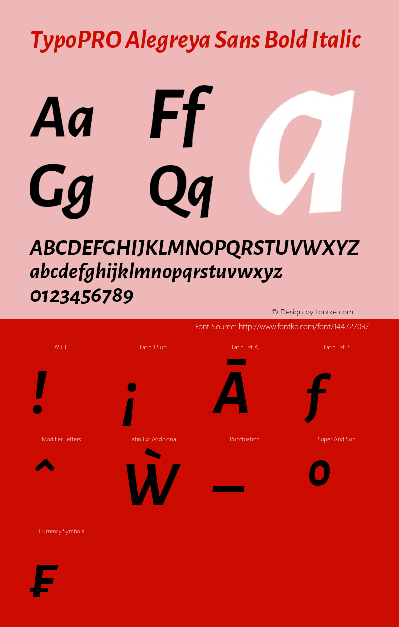 TypoPRO Alegreya Sans Bold Italic Version 1.000;PS 001.000;hotconv 1.0.70;makeotf.lib2.5.58329 DEVELOPMENT Font Sample