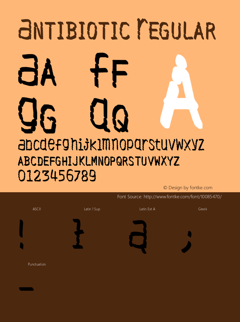 Antibiotic Regular 1.4 Font Sample