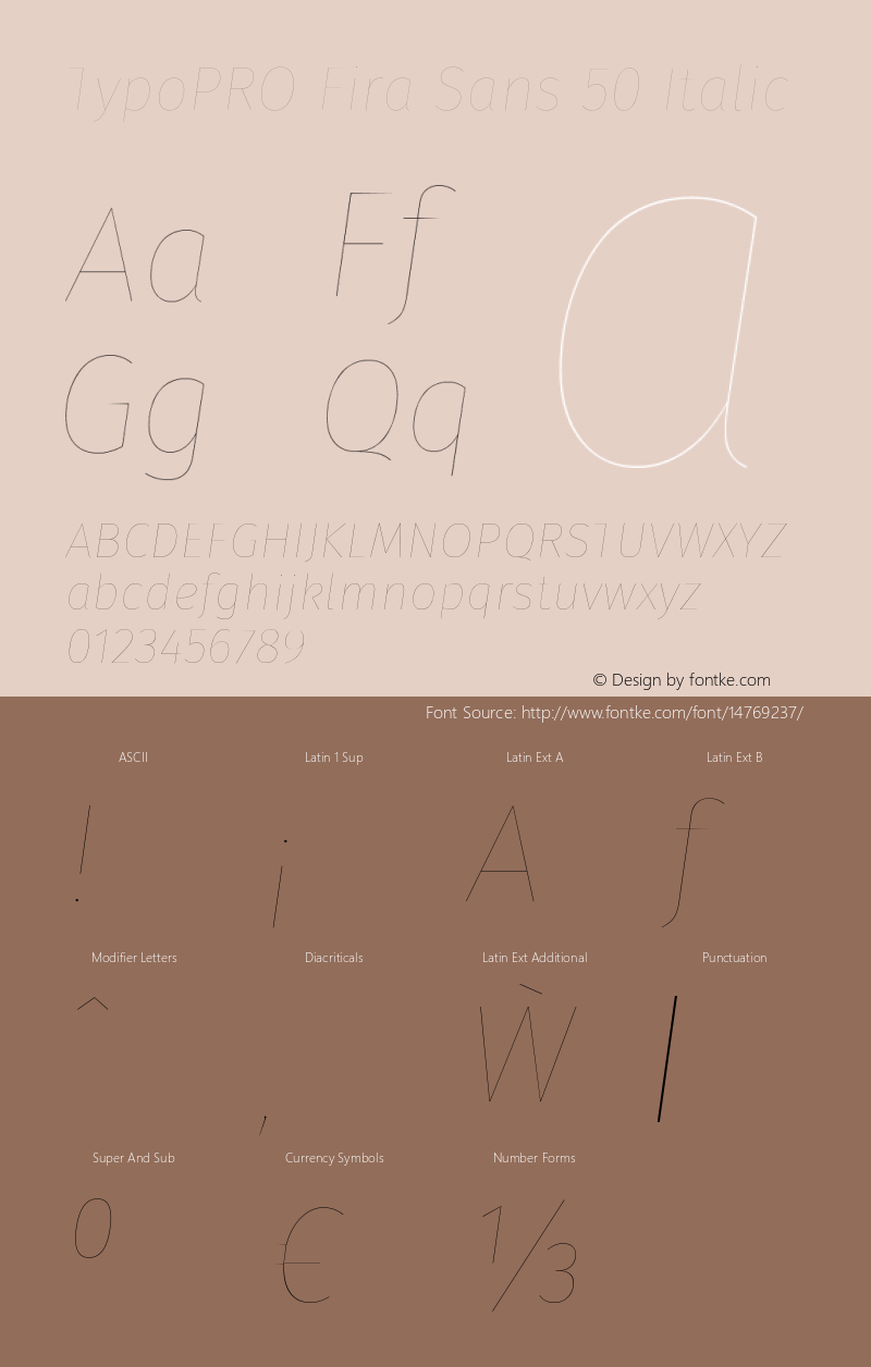 TypoPRO Fira Sans 50 Italic Version 3.111;PS 003.111;hotconv 1.0.70;makeotf.lib2.5.58329 Font Sample