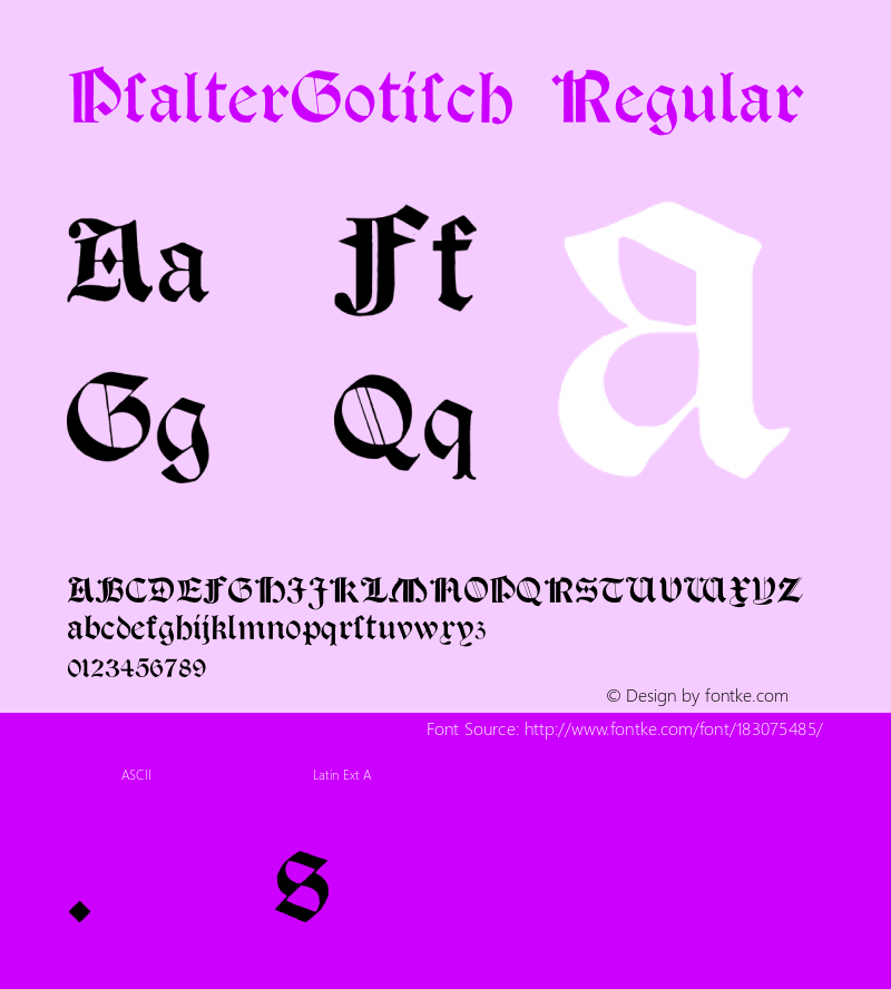 PsalterGotisch Version 1.000 2009 initial release图片样张