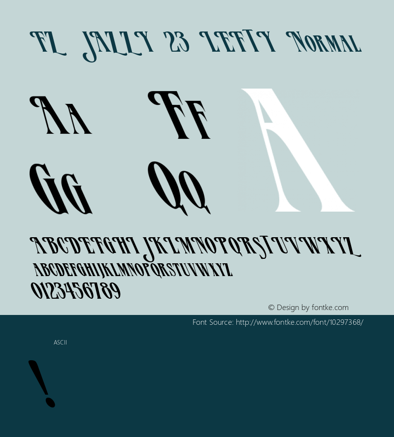 FZ JAZZY 23 LEFTY Normal 1.0 Mon Jan 24 17:30:33 1994 Font Sample