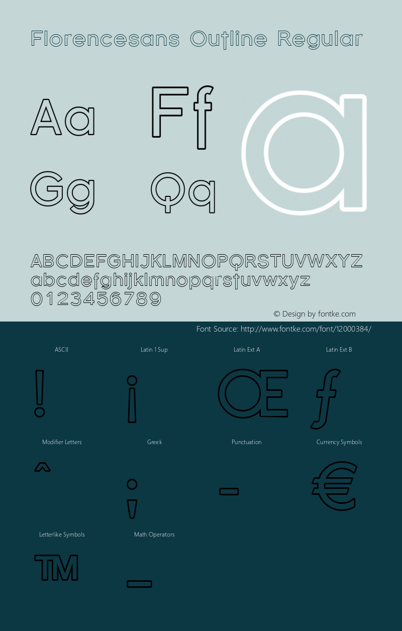 Florencesans Outline Regular 1.0 Font Sample