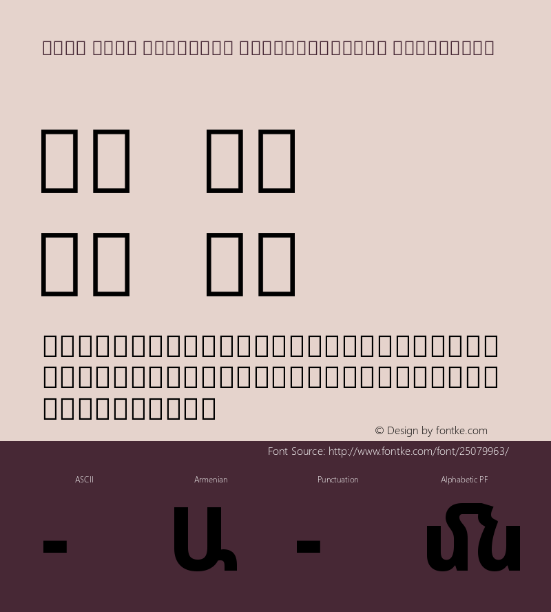 Noto Sans Armenian SemiCondensed ExtraBold Version 2.040 Font Sample