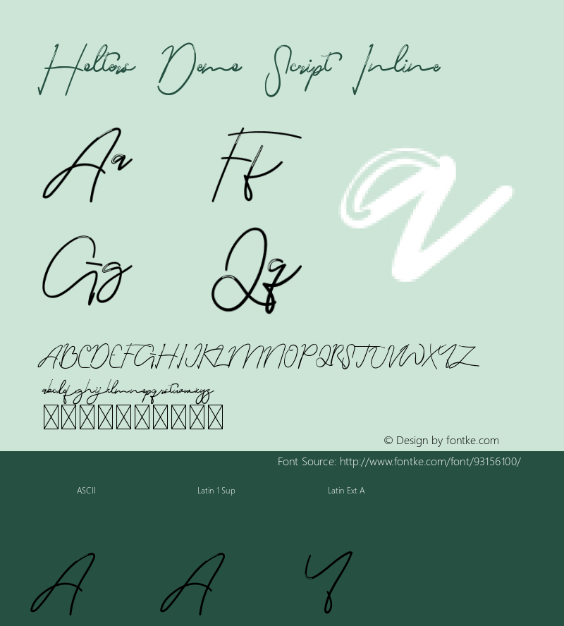 Holters Demo Script Inline Version 1.001;Fontself Maker 3.5.2 Font Sample