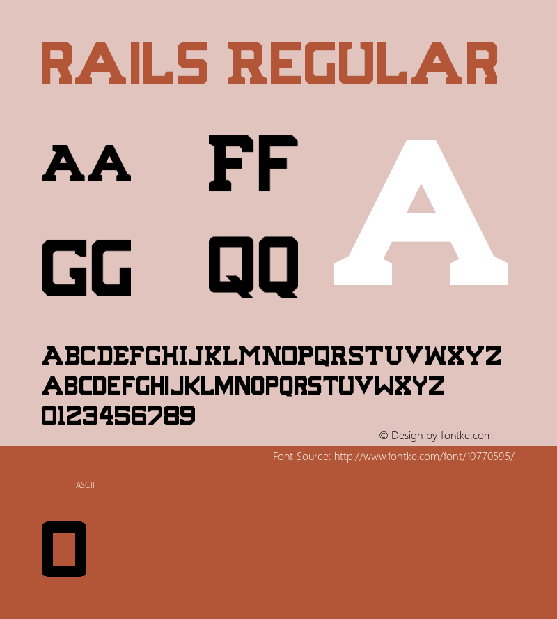 rails Regular Version 1.0 Font Sample