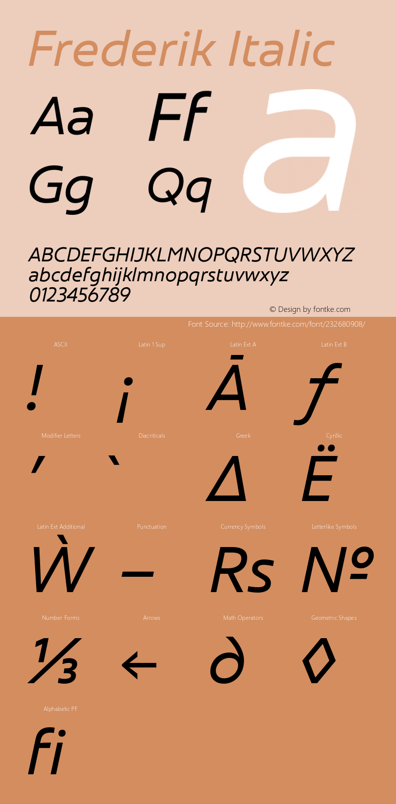 Frederik Regular Italic Version 001.000 February 2019图片样张