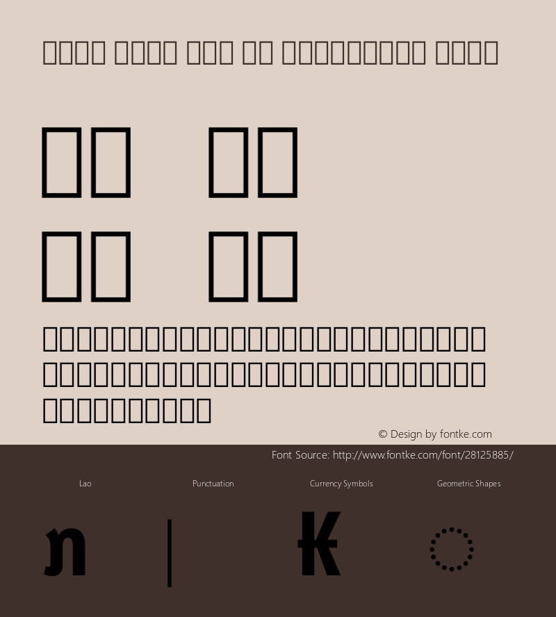 Noto Sans Lao UI Condensed Bold Version 2.000 Font Sample