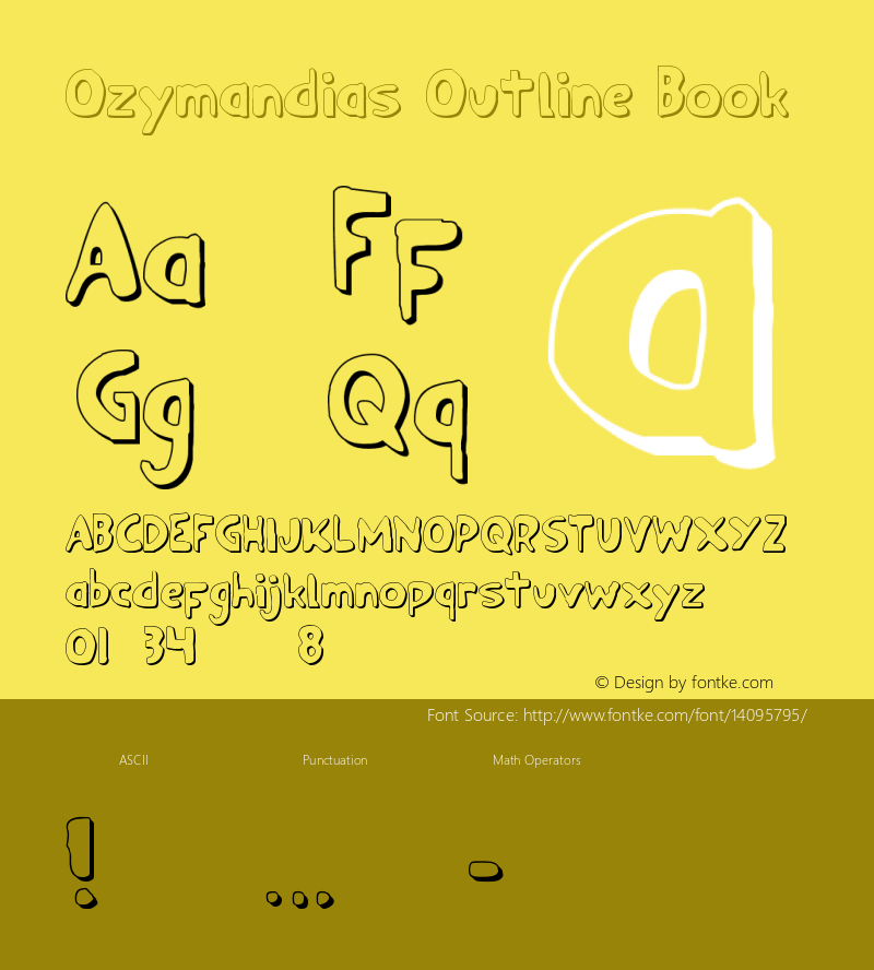 Ozymandias Outline Book Version 1 Font Sample
