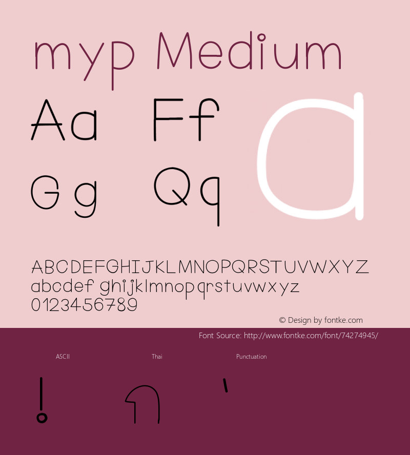 myp Version 001.000 Font Sample