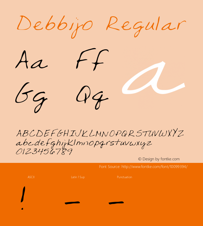 Debbijo Regular Altsys Metamorphosis:4/25/95 Font Sample