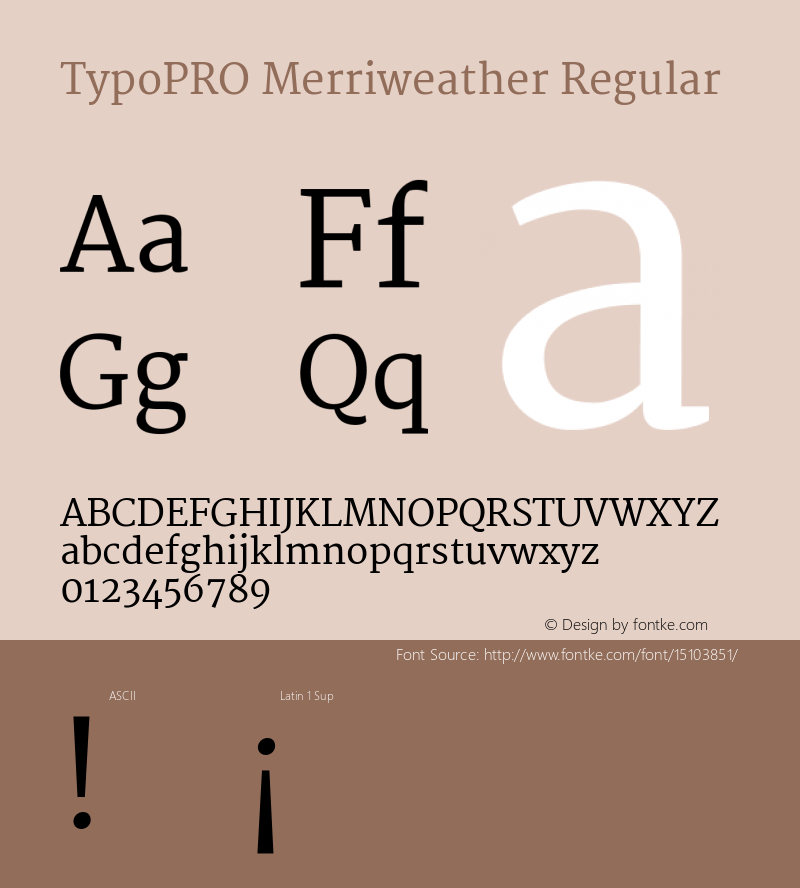 TypoPRO Merriweather Regular Version 1.003 Font Sample