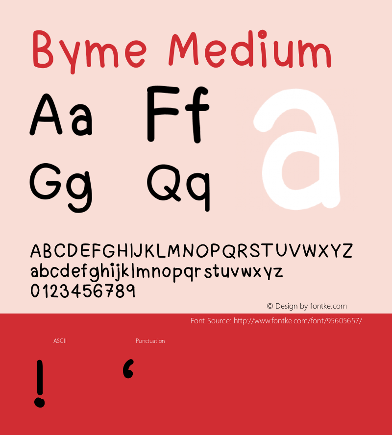 Byme Version 001.000 Font Sample