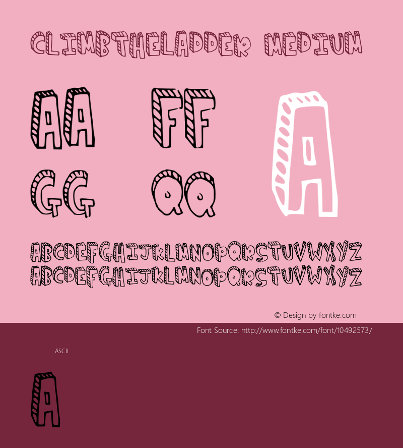 climbtheladder Medium Version 001.000 Font Sample