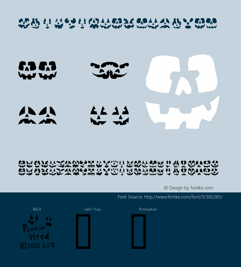 Punkinhead Regular 1.0 www.cumberlandgames.com Font Sample