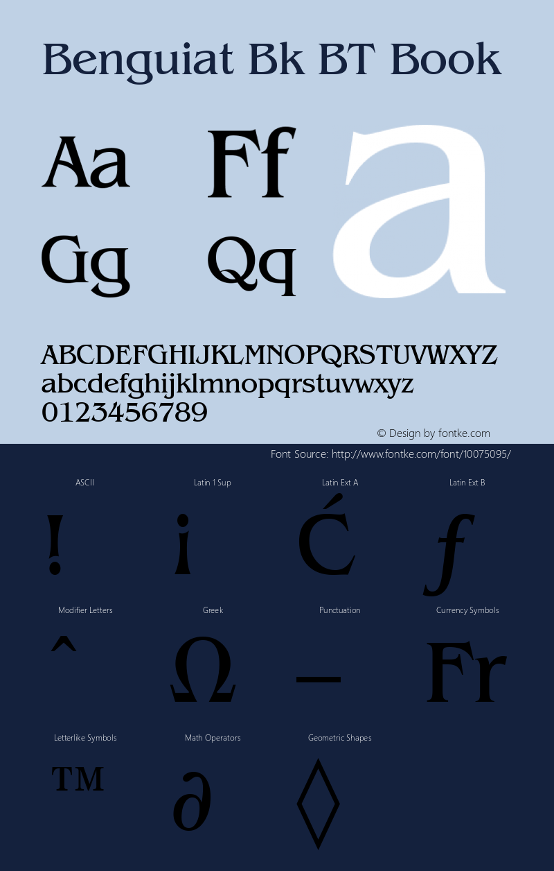 Benguiat Bk BT Book mfgpctt-v4.4 Dec 14 1998 Font Sample