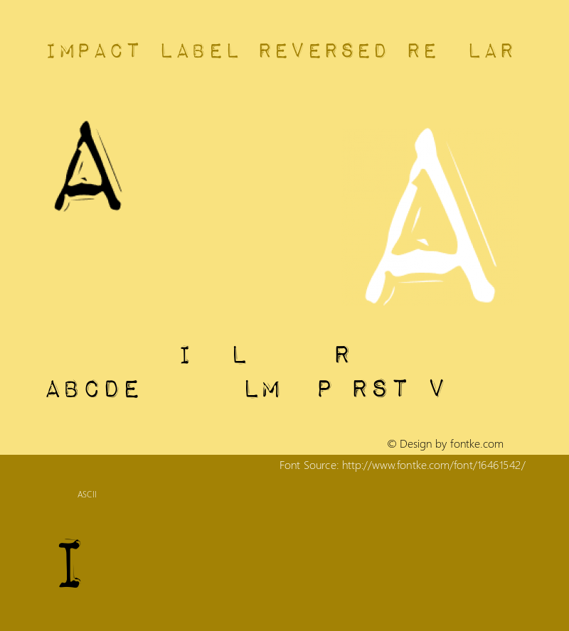 Impact Label Reversed Regular Version 2.000 Font Sample