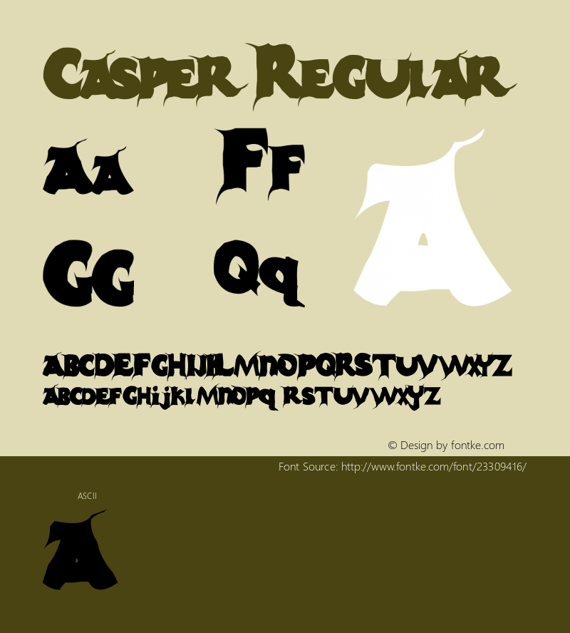 Casper Version 1.0 June 6, 2001 Font Sample