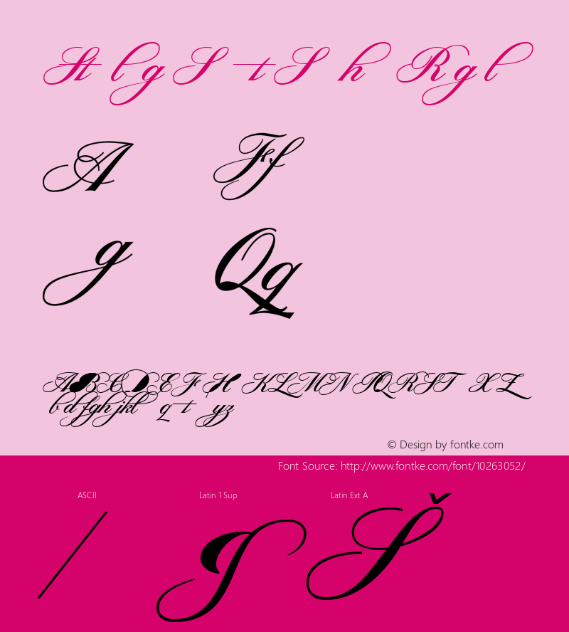 Sterling Script Swashes Regular 001.000 Font Sample