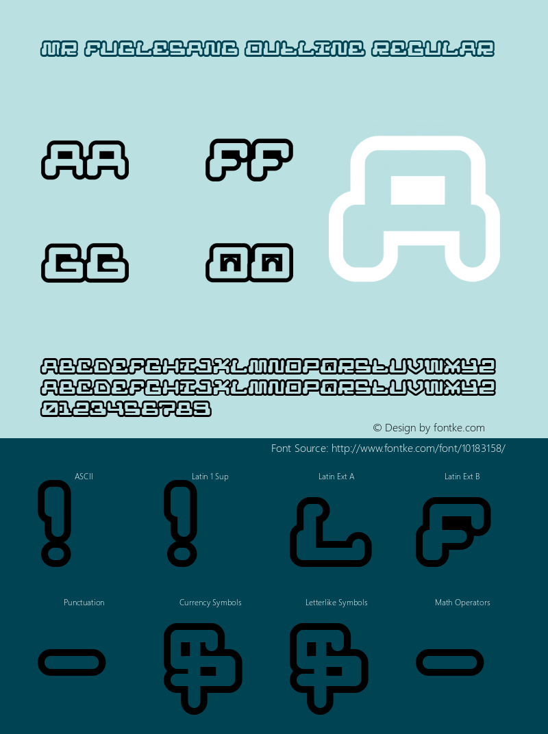 MR FUGLESANG OUTLINE Regular v1 Font Sample