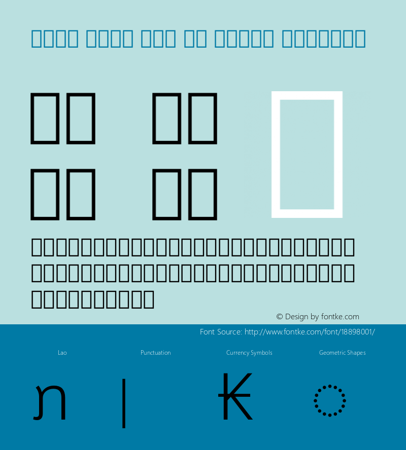 Noto Sans Lao UI Light Regular Version 0.900 Font Sample