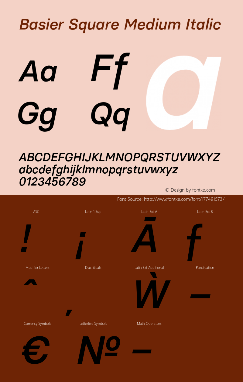 Basier Square Medium Italic Version 1.000;PS 001.000;hotconv 1.0.88;makeotf.lib2.5.64775图片样张