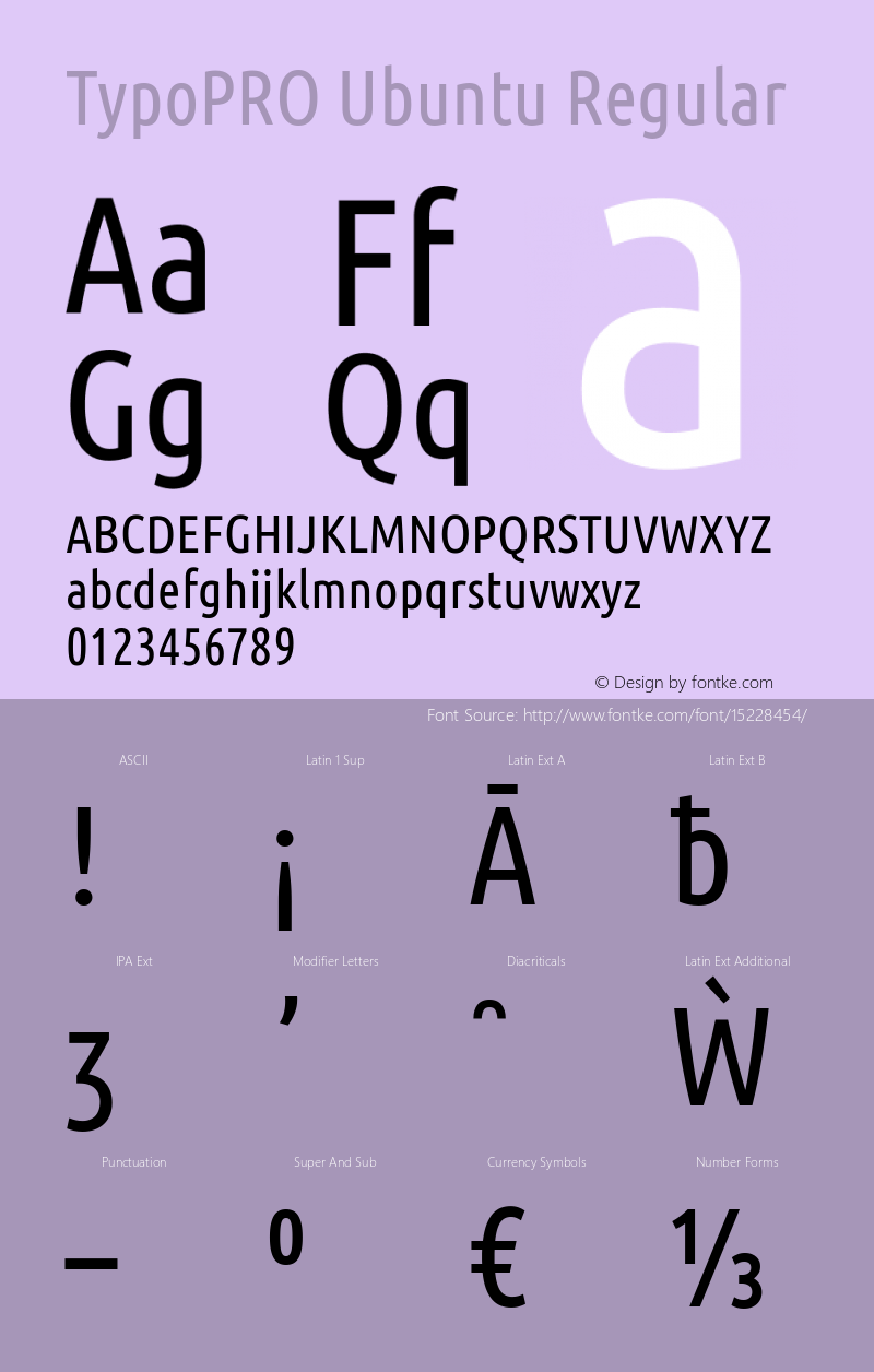 TypoPRO Ubuntu Regular Version 0.80 Font Sample