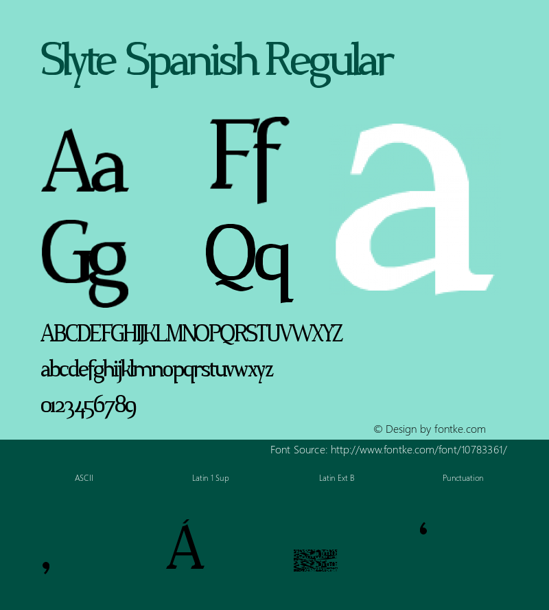 Slyte Spanish Regular Version 1.0 Font Sample