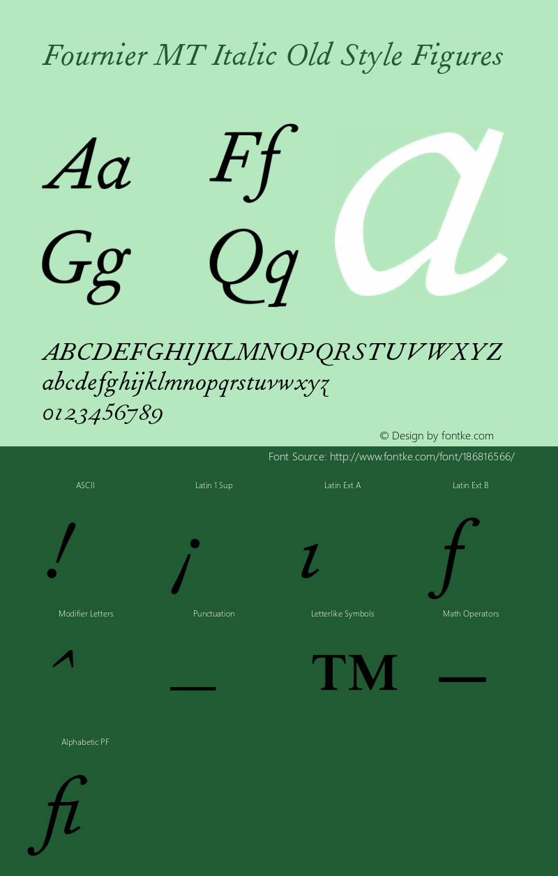 FournierMT-ItalicOsF 001.001图片样张