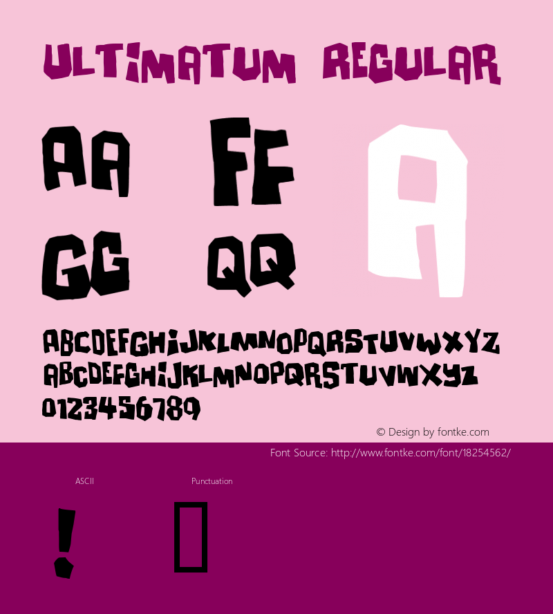 Ultimatum Regular 2 Font Sample