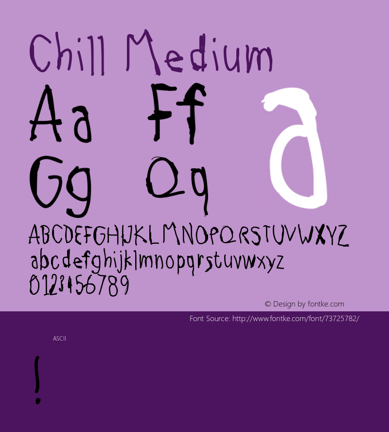 Chill-Medium Version 001.000 Font Sample