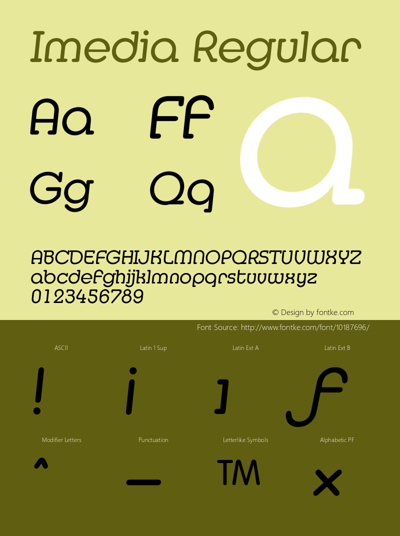 Imedia Regular 001.000 Font Sample