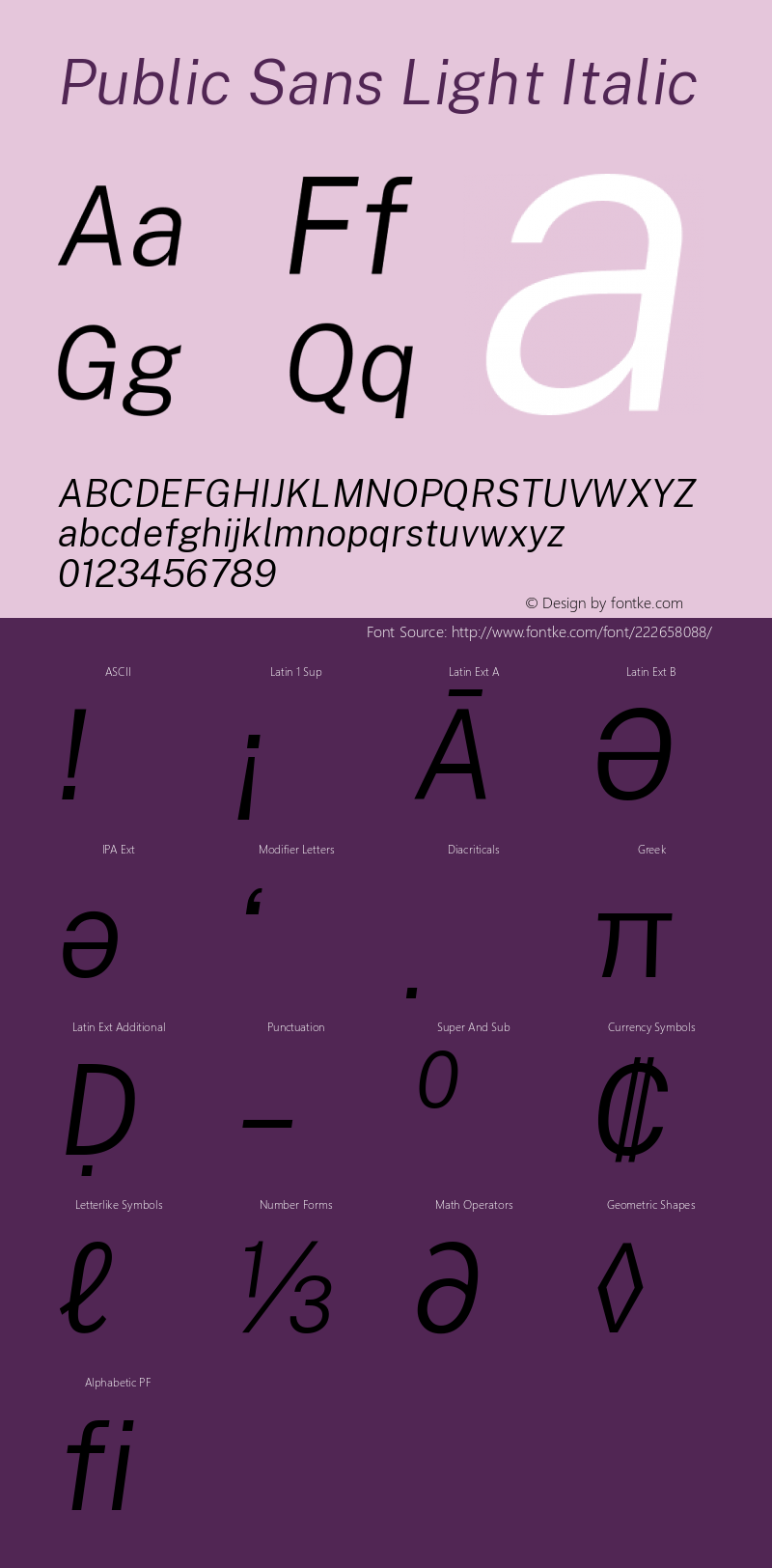 Public Sans Light Italic Version 1.007图片样张