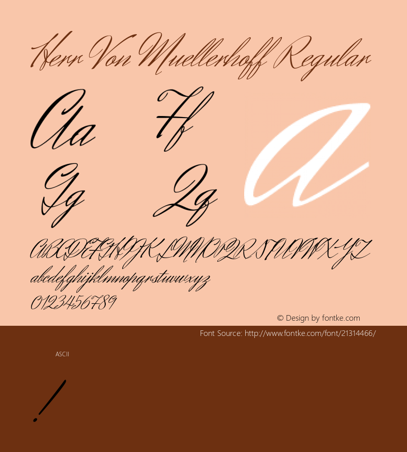 Herr Von Muellerhoff Regular  Font Sample