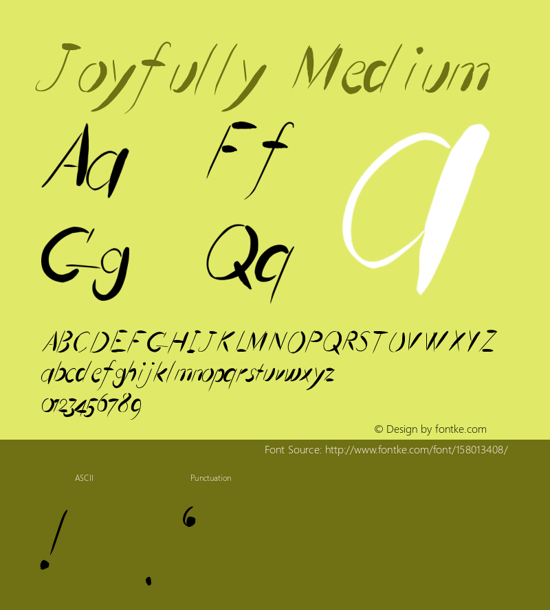 Joyfully Version 001.000 Font Sample