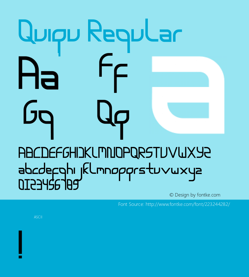 Quiqu Version 1.001;Fontself Maker 1.1.0图片样张