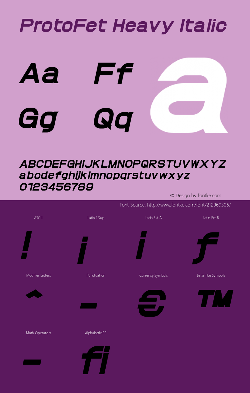 ProtoFet-HeavyItalic 1.000图片样张