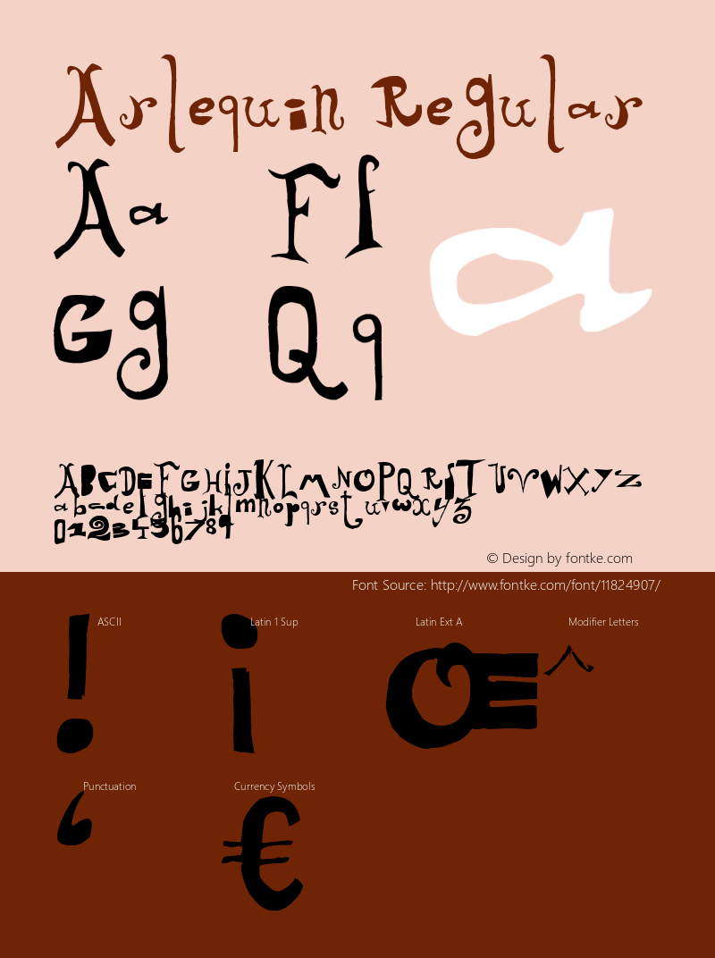 Arlequin Regular Version 1.00 February 10, 2013, initial release Font Sample
